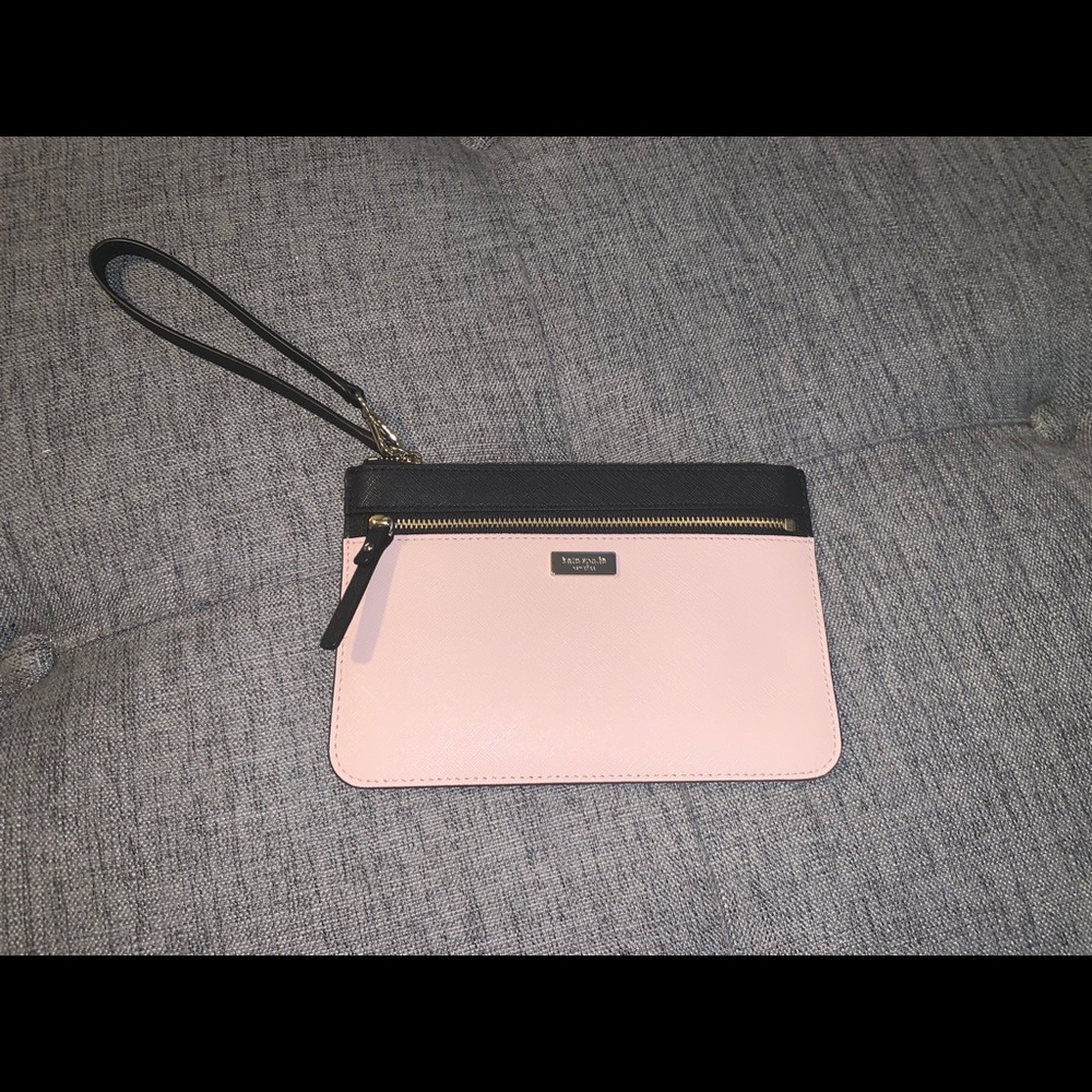Kate Spade Pink/Black Tinie Wristlet